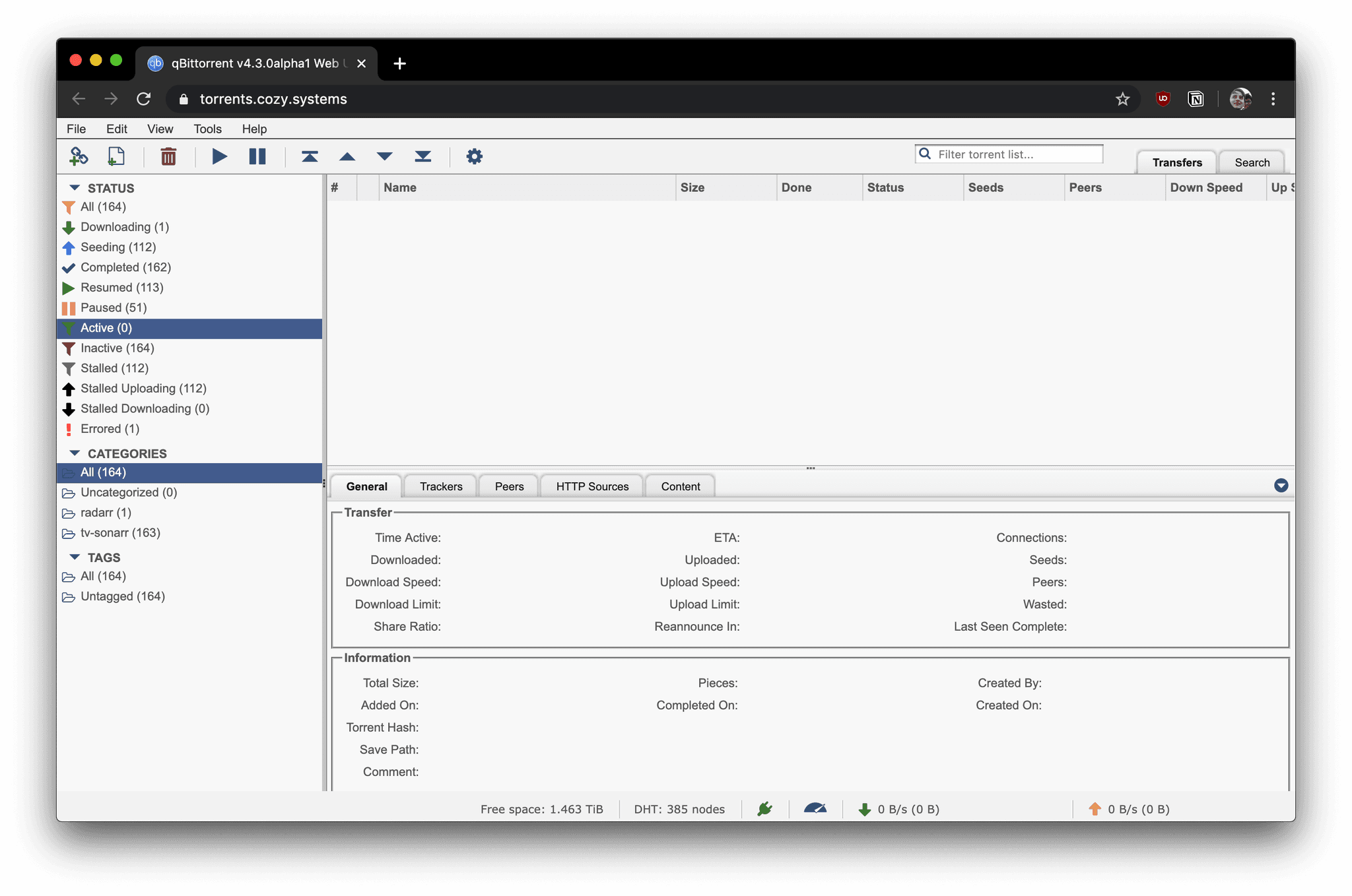 qBittorrent screenshot