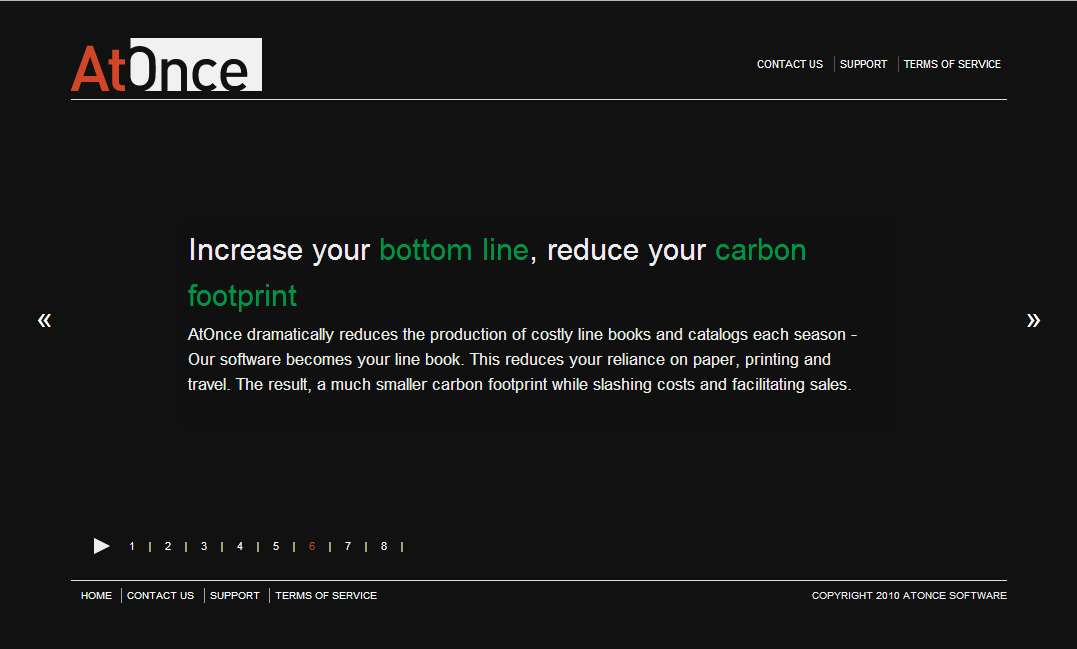 AtOnce teaser website screenshot